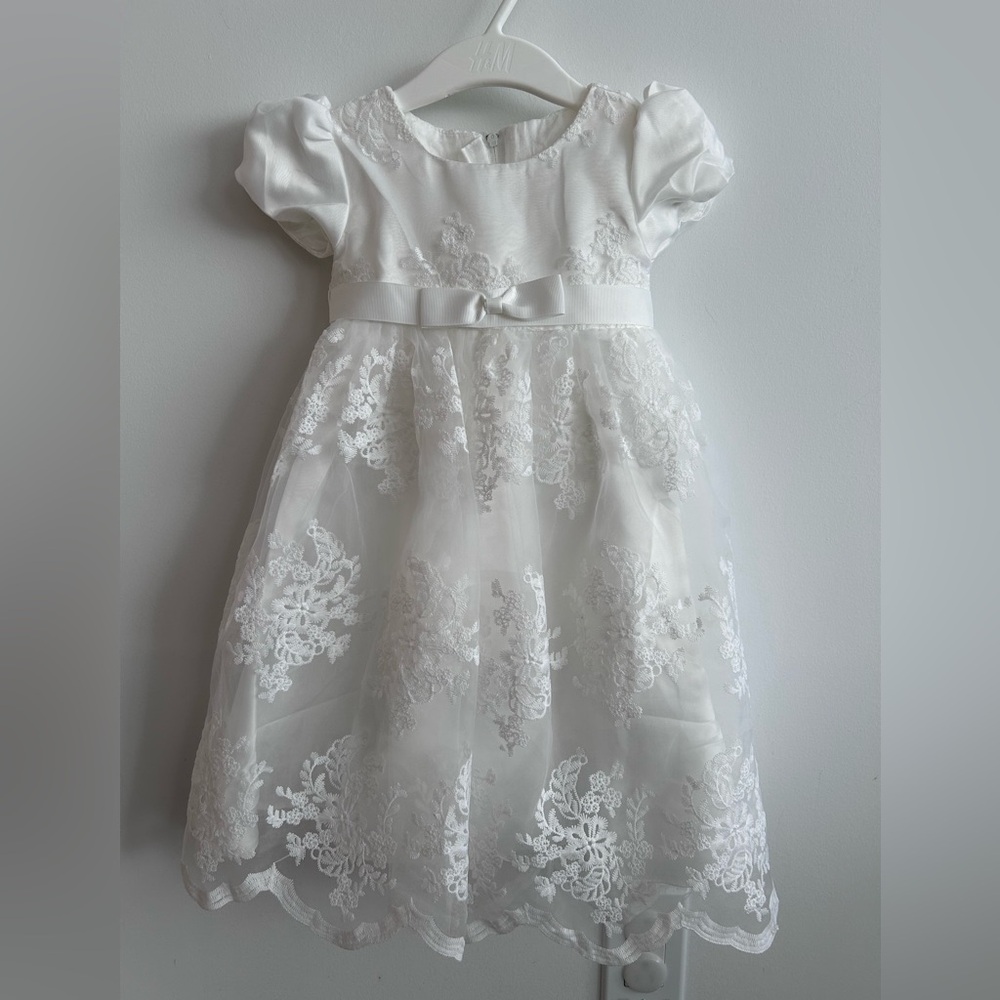 Baptismal White Lace Dress size 3 Months